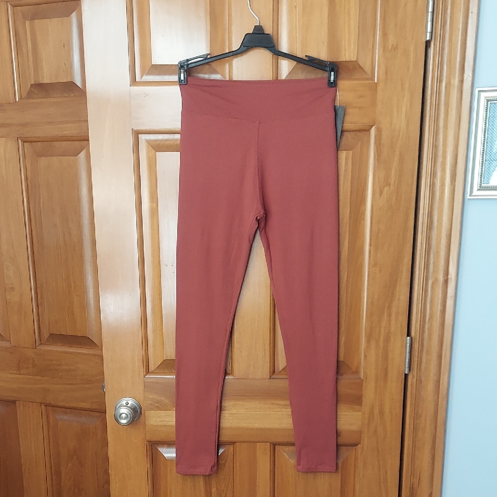 🆕 Leggings Depot Marsala Rust Buttery Soft, 3" Yoga Waistband, Size XSmall NEW▪